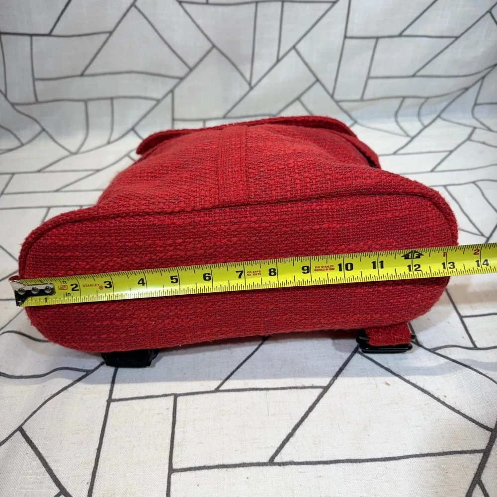 Dime Bags Life Backpack Medium Red Hemp Blend Convertible Woven Streetwear Bag